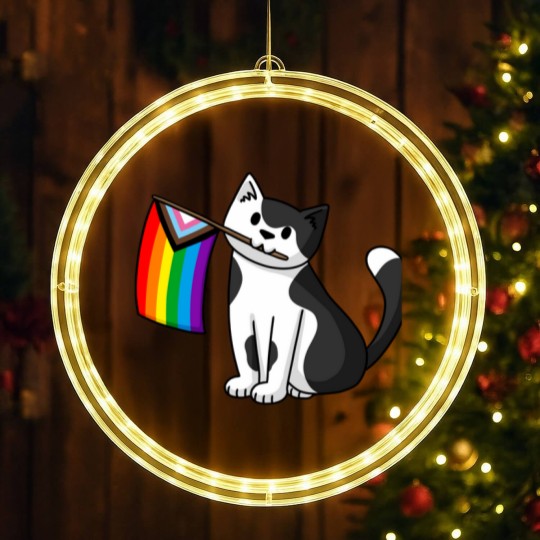 Discover Progress Pride  Pride Cat LED Christmas Window Lights
