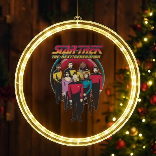 Discover Stars Trek The Next Generation Vintage Distressed Bridge Crew LED Christmas Window Lights