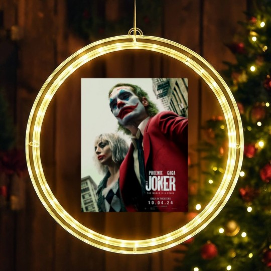 Discover Joker 2 Movie Unisex LED Christmas Window Lights , Joaquin Phoenix And Ld ga LED Christmas Window Lights