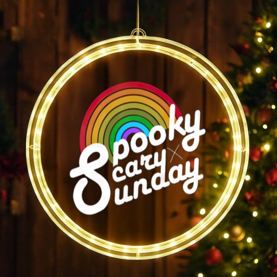 Discover Spooky Scary Sunday LED Christmas Window Lights, Spooky Sunday Unisex