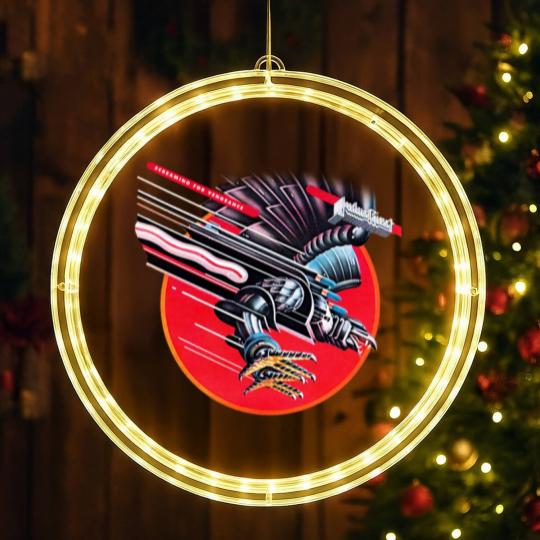 Discover JUDAS PRIEST LED Christmas Window Lights Screaming For Vengeance Special LED Christmas Window Lights