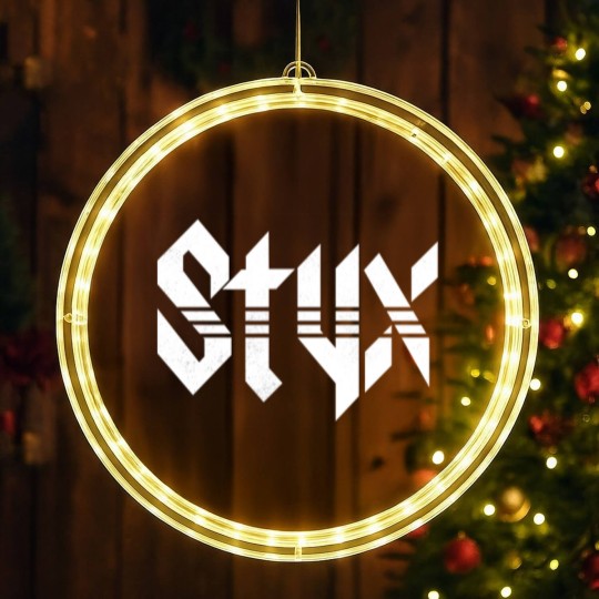 Discover Styxs White Logo Black Adult LED Christmas Window Lights