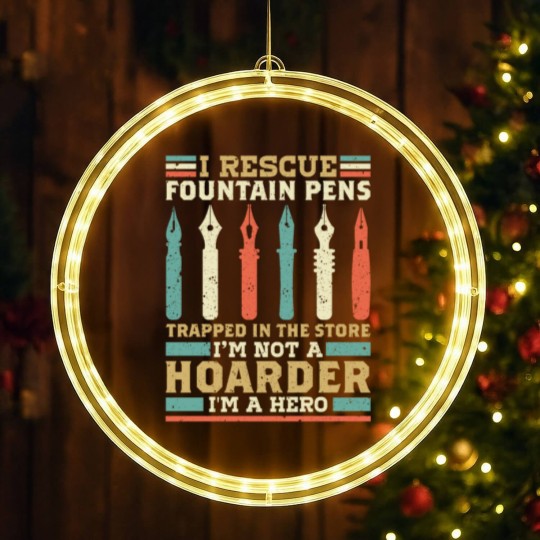Discover Collectors Pens Ink Fountain Pen Collector Gifts LED Christmas Window Lights
