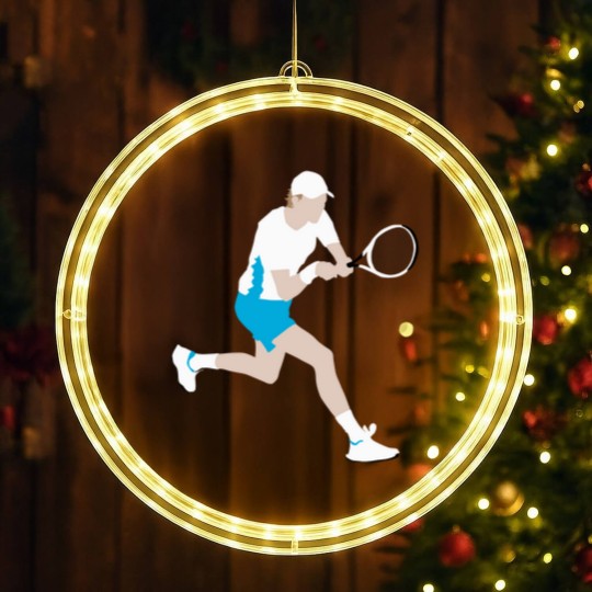 Discover Jannik Sinner LED Christmas Window Lights, tennis fan LED Christmas Window Lights, atp player LED Christmas Window Lights