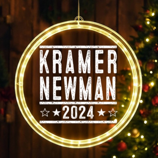 Discover Kramer Newman 2024 Election - funny fandom show humor gift LED Christmas Window Lights - XS-6XL - Adult Unisex Soft LED Christmas Window Lights