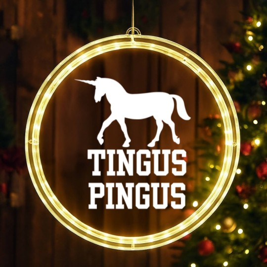 Discover Boston Basketball Fan Tingus Pingus Unicorn LED Christmas Window Lights
