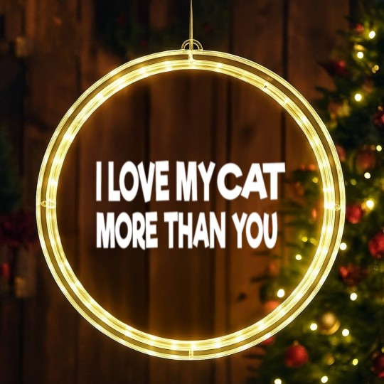 Discover i love my Cat more than you LED Christmas Window Lights