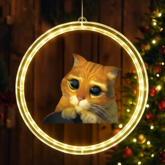 Discover Shrek Puss In Boots Cute LED Christmas Window Lights