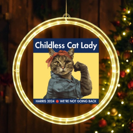 Discover Childless Cat Lady - kamala 2024 - Childless Cat Lady - LED Christmas Window Lights