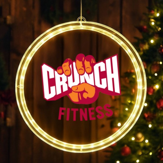 Discover Attractive-Crunch-Fitness Logo LED Christmas Window Lights