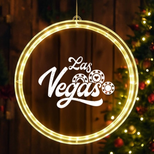 Discover Las Vegas Vintage Gambling LED Christmas Window Lights