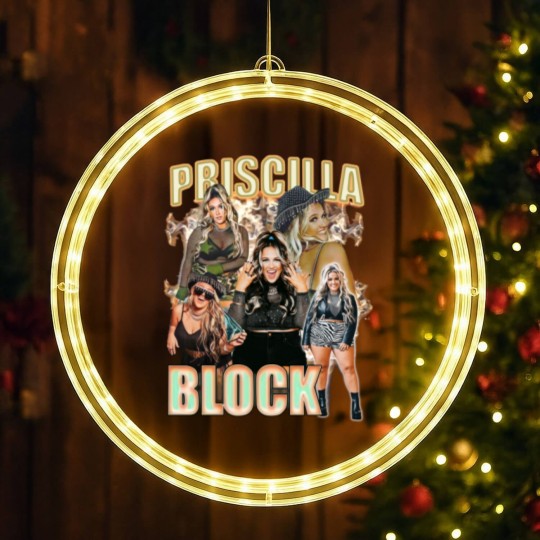 Discover Vintage Priscilla Block 90s LED Christmas Window Lights, Retro Priscilla Block Bootleg LED Christmas Window Lights