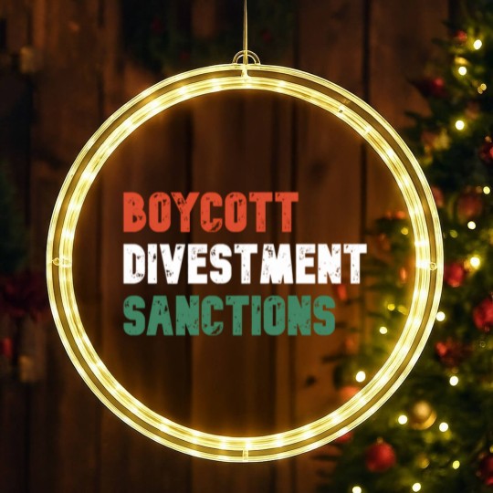 Discover Bds (Boycott Divestment Sanctions) LED Christmas Window Lights