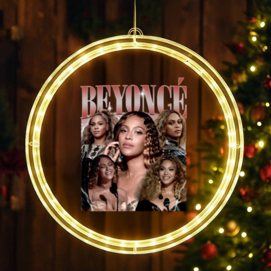 Discover Renaissance Beyonce 90s Vintage LED Christmas Window Lights, Beyonc Fan LED Christmas Window Lights