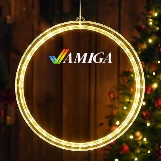 Discover Commodore Amiga - Retro logo LED Christmas Window Lights