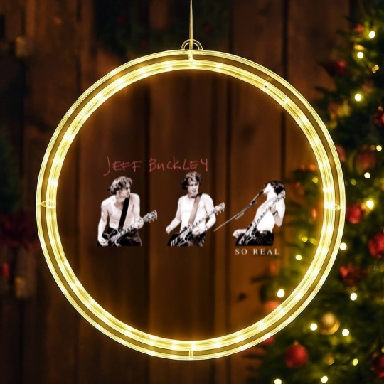 Discover 1994 Jeff Buckley So Real Unisex Black LED Christmas Window Lights, 90s Jeff Buckley Concert, Jeff Buckley LED Christmas Window Lights