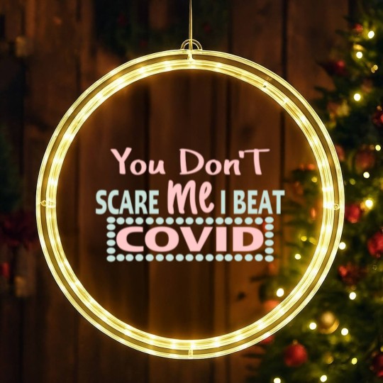 Discover you dont scare me i beat covid - You Dont Scare Me I Beat Covid - LED Christmas Window Lights