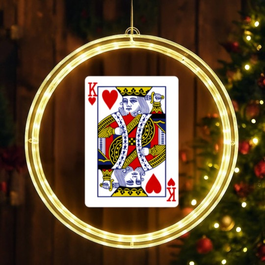 Discover King of Hearts Playing Card LED Christmas Window Lights