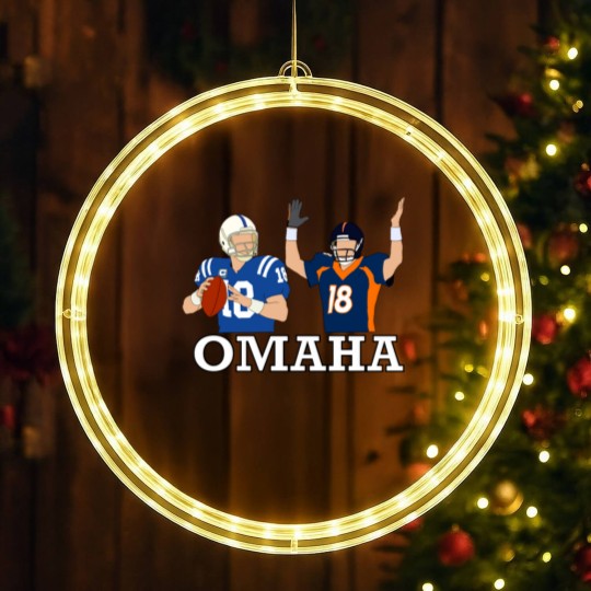 Discover Peyton Manning Omaha LED Christmas Window Lights