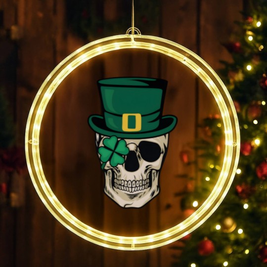 Discover Skull St Patrick's Day LED Christmas Window Lights, Horror St Patrick's Day LED Christmas Window Lights, Lucky Irish LED Christmas Window Lights, Shamrock LED Christmas Window Lights