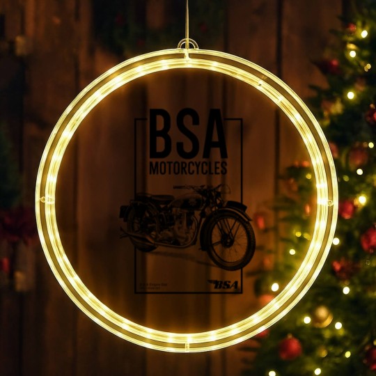 Discover Grey BSA Motorcycles British Motorbike LED Christmas Window Lights LED Christmas Window Lights