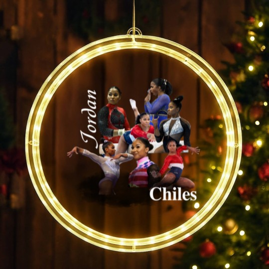 Discover Jordan Chiles LED Christmas Window Lights | 2024 Olympics