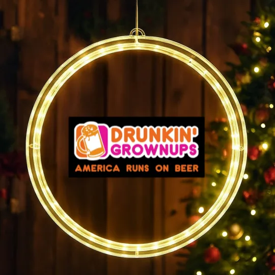 Discover Drunkin Grownups America Version LED Christmas Window Lights