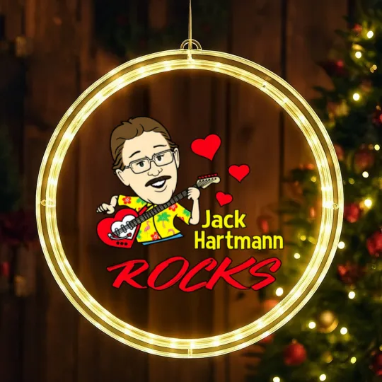 Discover Jack Hartmann Rocks Short Sleeve Gift \ LED Christmas Window Lights