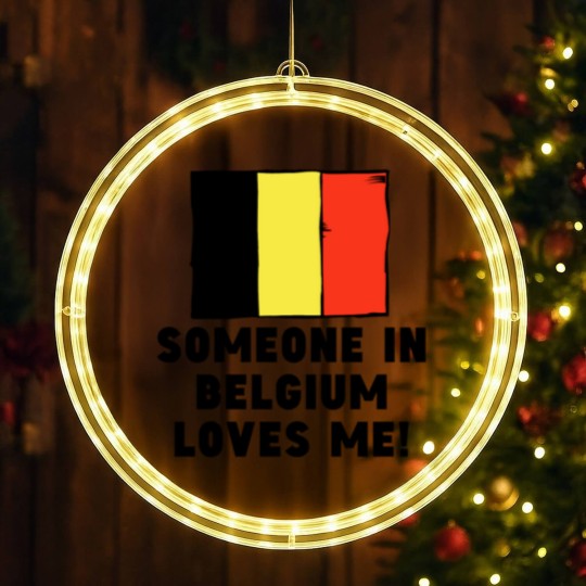Discover Someone In Belgium Loves Me! LED Christmas Window Lights