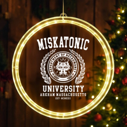 Discover CTHULU AND LOVECRAFT - MISKATONIC UNIVERSITY LED Christmas Window Lights