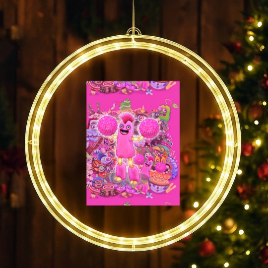 Discover My Singing Monsters characters Pompom Graphic LED Christmas Window Lights