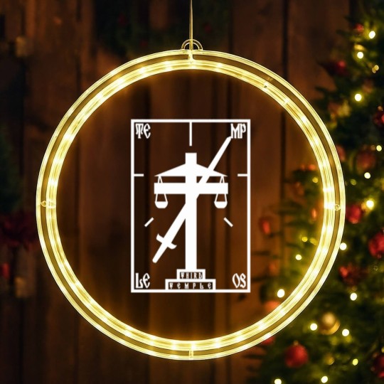 Discover Terry Davis Temple Os Retro Logo LED Christmas Window Lights