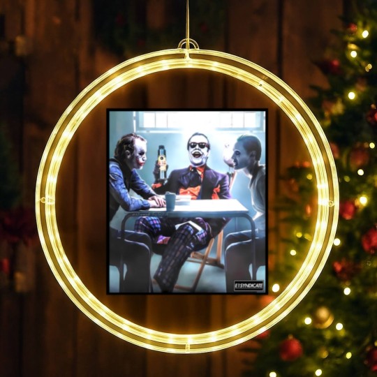 Discover Joker Evolution Heith Ledger Jack Nicholson Jared Leto LED Christmas Window Lights