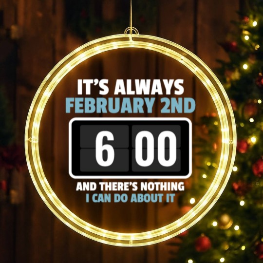 Discover Alarm Clock GroundHog Day Design LED Christmas Window Lights