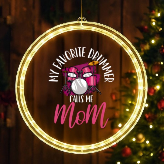 Discover Drummer Mom Drumset Drumming - Drummer Mom - LED Christmas Window Lights