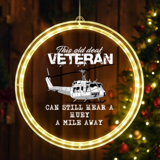 Discover Uh1 Huey Helicopter T Army Aviation Veteran LED Christmas Window Lights