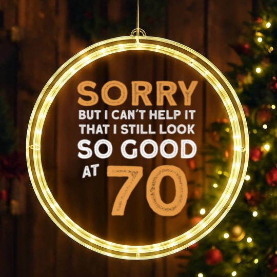 Discover Funny Birthday 70 Years Old LED Christmas Window Lights