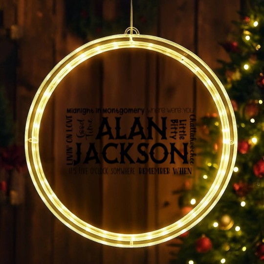 Discover Alan Jackson LED Christmas Window Lights| Country Music LED Christmas Window Lights| Gift for Her| Funny LED Christmas Window Lights