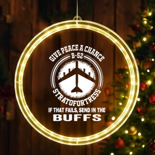 Discover B 52 STRATOFORTRESS GIVE PEACE A CHANCE LED Christmas Window Lights