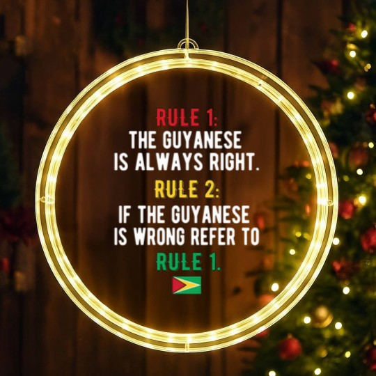 Discover Guyanese Roots Guyana Flag Guyanese Heritage LED Christmas Window Lights