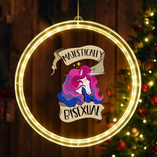 Discover Majestically Bisexual Unicorn - Bisexual Pride - LED Christmas Window Lights