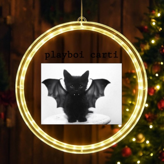 Discover Playboi Carti Cat LED Christmas Window Lights, Playboi Carti Meme LED Christmas Window Lights