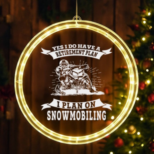 Discover Snowmobile - I do have a retirement plan i plan LED Christmas Window Lights