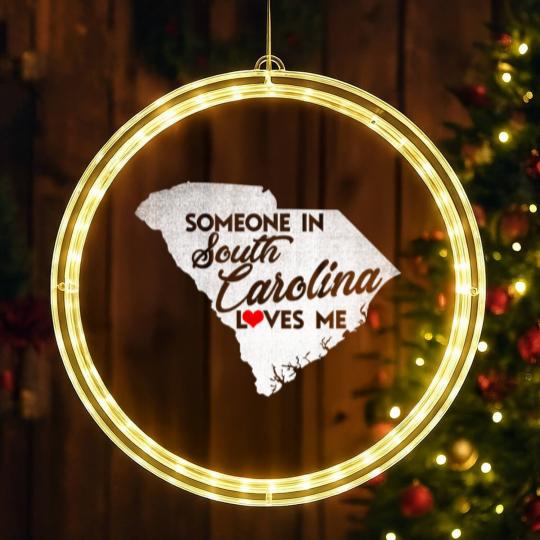 Discover Someone In South Carolina Loves Me South Carolina LED Christmas Window Lights