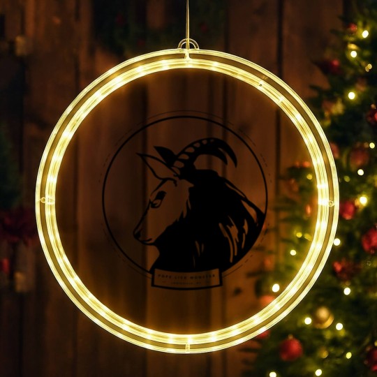 Discover The Pope Lick Monster Goat Man LED Christmas Window Lights
