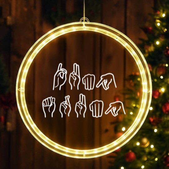 Discover DUMP TRUMP (IN SIGN LANGUAGE) LED Christmas Window Lights
