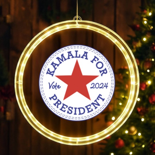 Discover Kamala Harris For President 2024 LED Christmas Window Lights