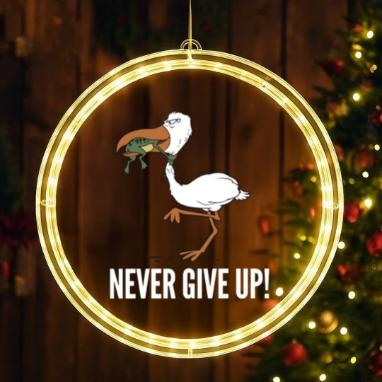 Discover Never Give Up LED Christmas Window Lights