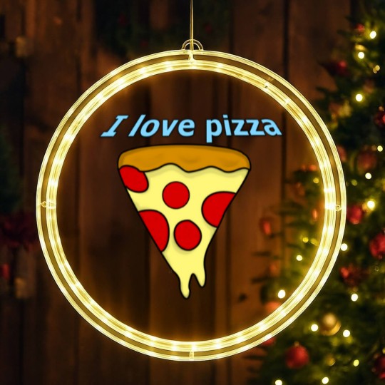 Discover I love pizza LED Christmas Window Lights