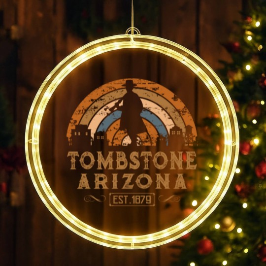 Discover tombstone Arizonna az retro style wild west gift LED Christmas Window Lights